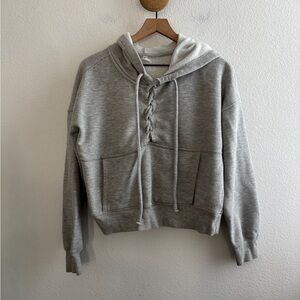 Free People FP Movement Believe It Lace Up Hoodie